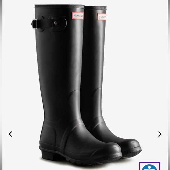 BRAND NEW HUNTER ORIGINAL TALL RAIN BOOTS WITH SOCK COVER - Picture 2 of 9